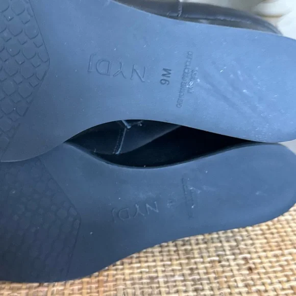 NYDJ soft leather  Black Heeled Boots - Picture 4 of 10